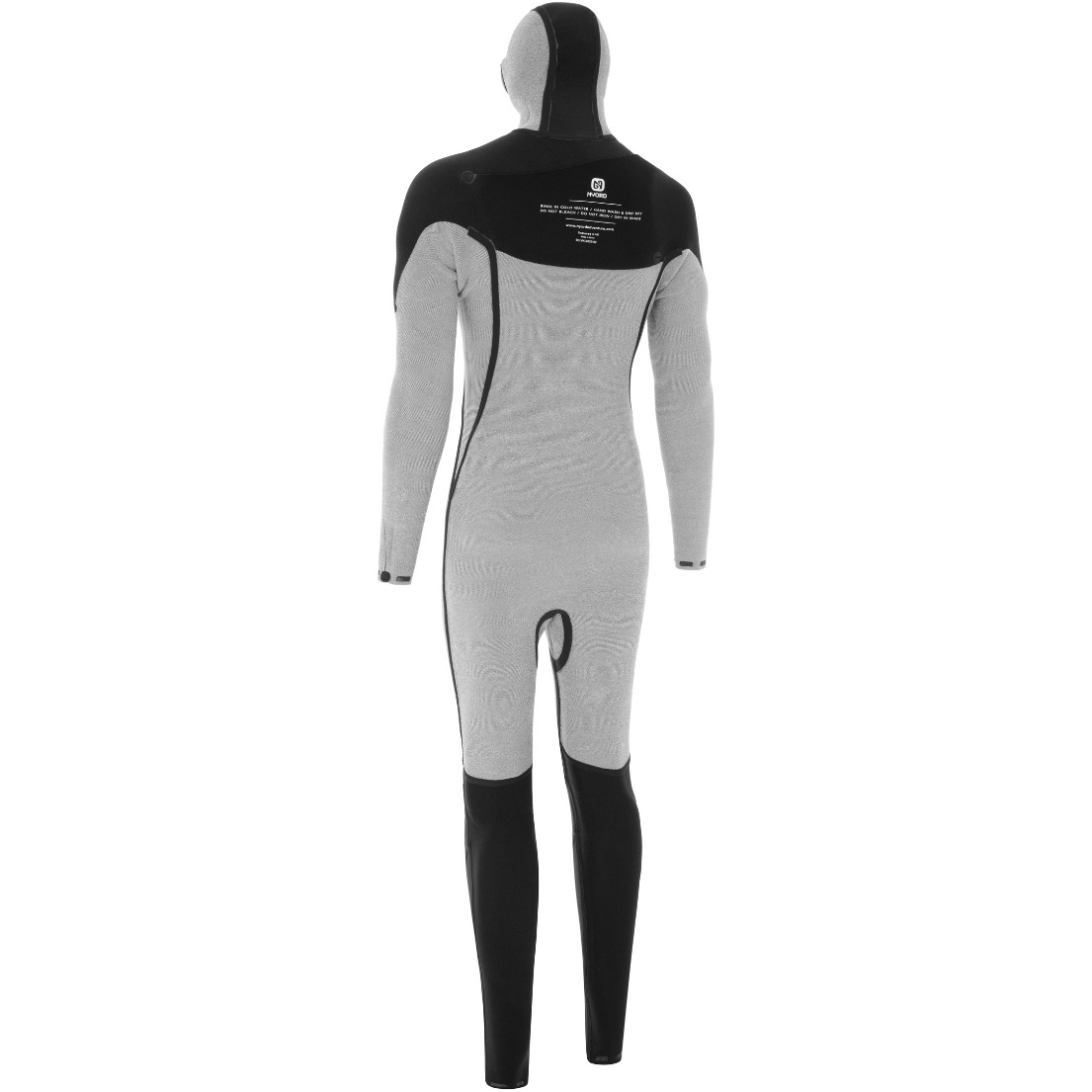 2025 Nyord Mens Solu Yulex 6/5/4mm Hooded Chest Zip Wetsuit SOLM654HD001 - Black
